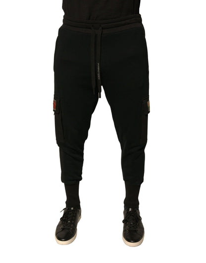 Dolce & Gabbana Black Cotton Jogger Cargo Sweatpants Pants – IT50 | L par Dolce & Gabbana | Disponible sur Sandy Store ByNet