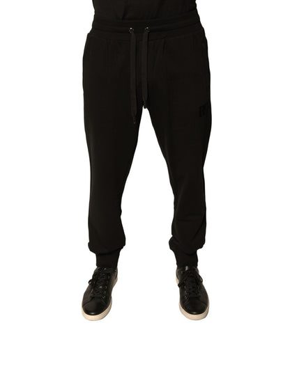 Dolce & Gabbana Black Cotton Jogger Men Sweatpants Pants – IT50 | L par Dolce & Gabbana | Disponible sur Sandy Store ByNet