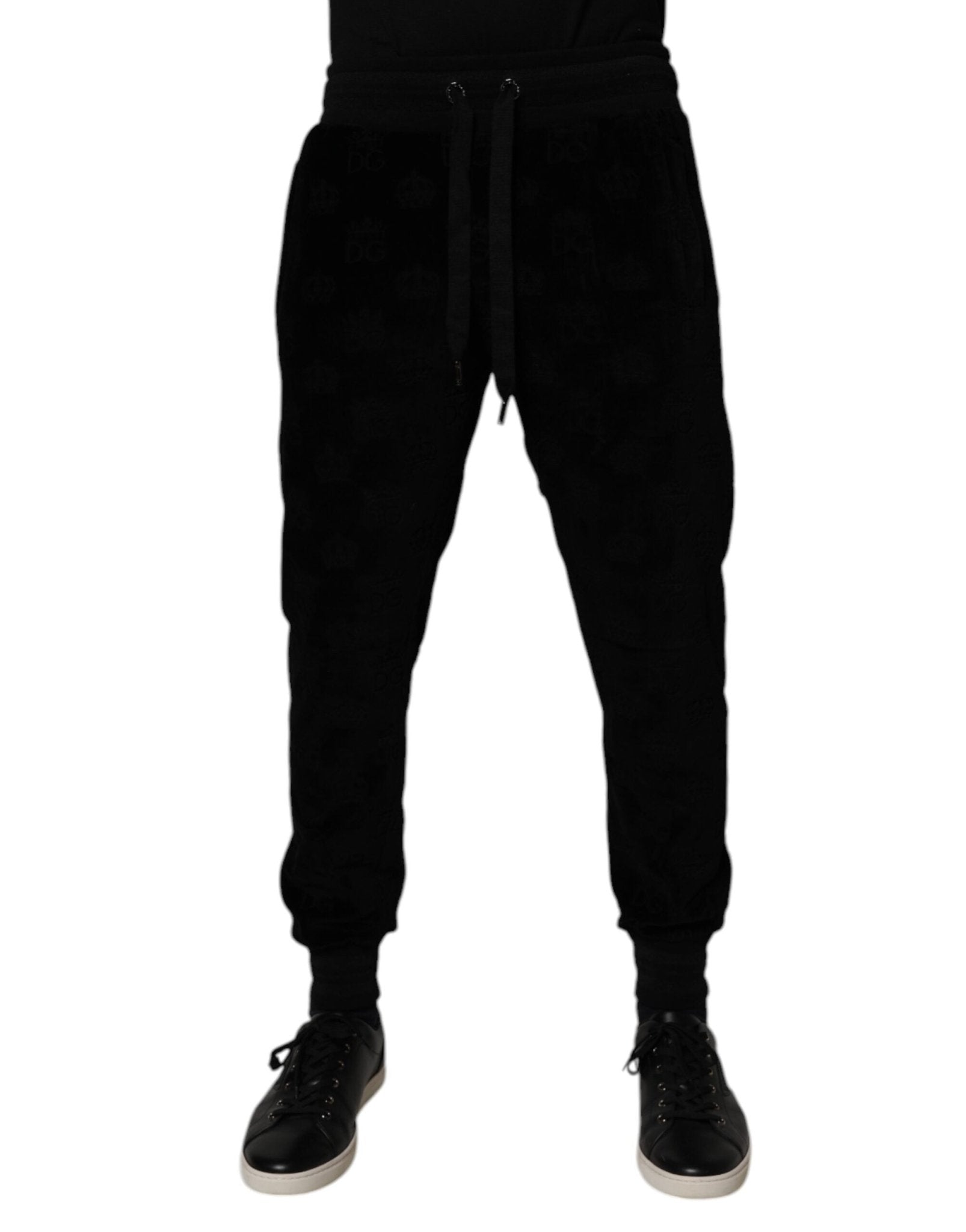 Dolce & Gabbana Black Cotton Jogger Men Sweatpants Pants – IT48 | M par Dolce & Gabbana | Disponible sur Sandy Store ByNet