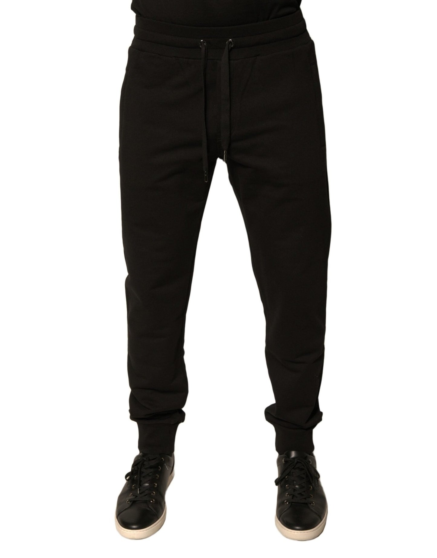 Dolce & Gabbana Black Cotton Jogger Men Sweatpants Pants – IT48 | M par Dolce & Gabbana | Disponible sur Sandy Store ByNet