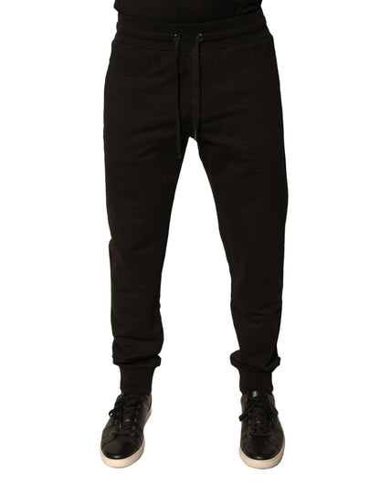 Dolce & Gabbana Black Cotton Jogger Men Sweatpants Pants – IT48 | M par Dolce & Gabbana | Disponible sur Sandy Store ByNet