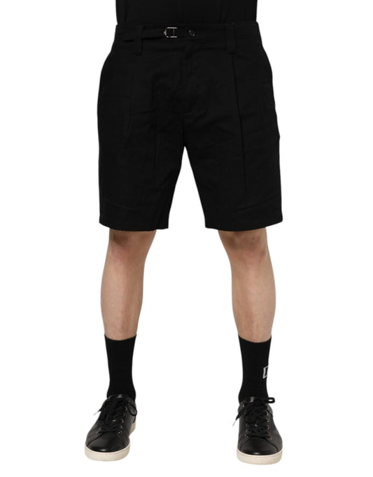 Dolce & Gabbana Black Cotton Knee Length Men Bermuda Shorts – IT50 | L par Dolce & Gabbana | Disponible sur Sandy Store ByNet