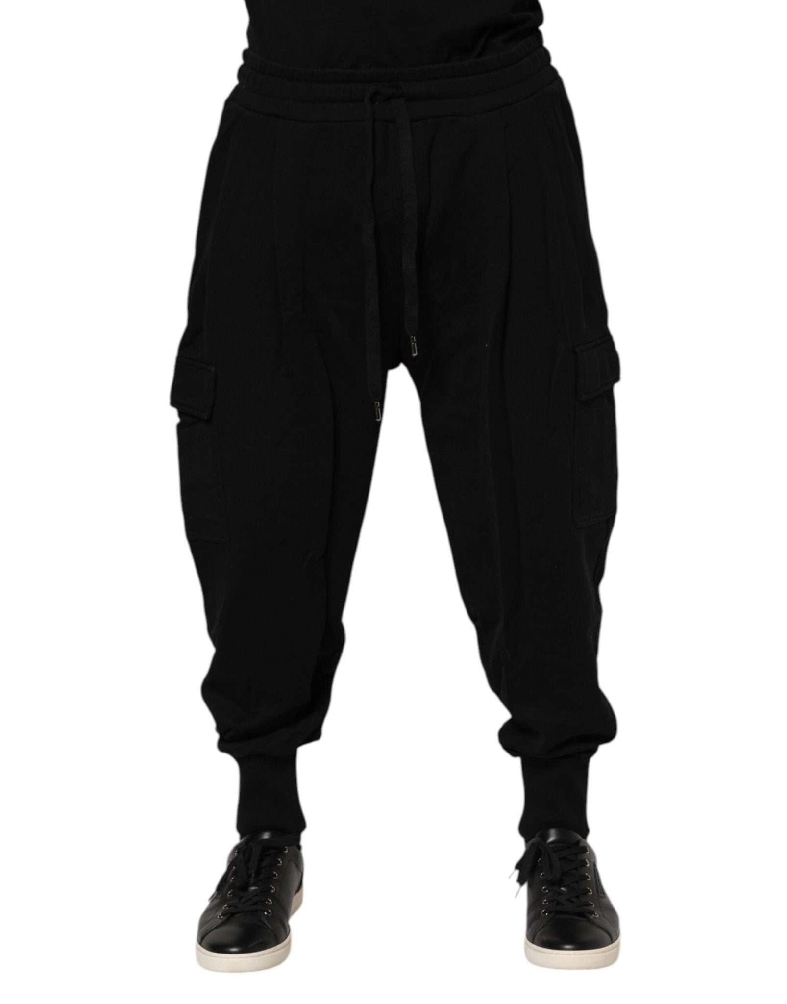 Dolce & Gabbana Black Cotton Logo Jogger Sweatpants Pants – IT56 | XXL par Dolce & Gabbana | Disponible sur Sandy Store ByNet