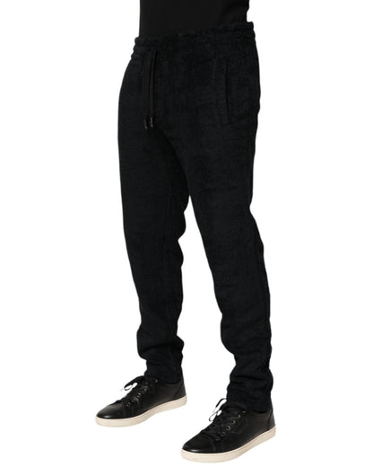 Dolce & Gabbana Black Cotton Logo Men Jogger Sweatpants Pants – IT46 | S par Dolce & Gabbana | Disponible sur Sandy Store ByNet