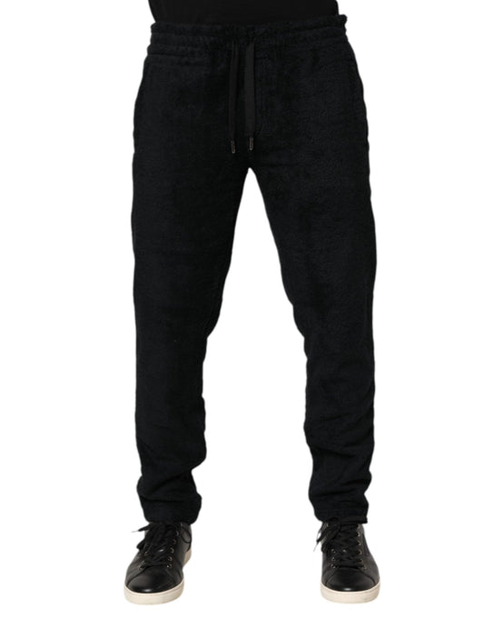 Dolce & Gabbana Black Cotton Logo Men Jogger Sweatpants Pants – IT46 | S par Dolce & Gabbana | Disponible sur Sandy Store ByNet