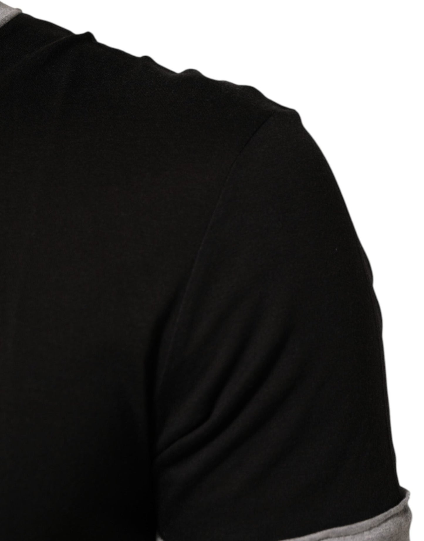 Dolce & Gabbana Black Cotton Logo Print Men Crew Neck T-shirt – IT46 | S par Dolce & Gabbana | Disponible sur Sandy Store ByNet