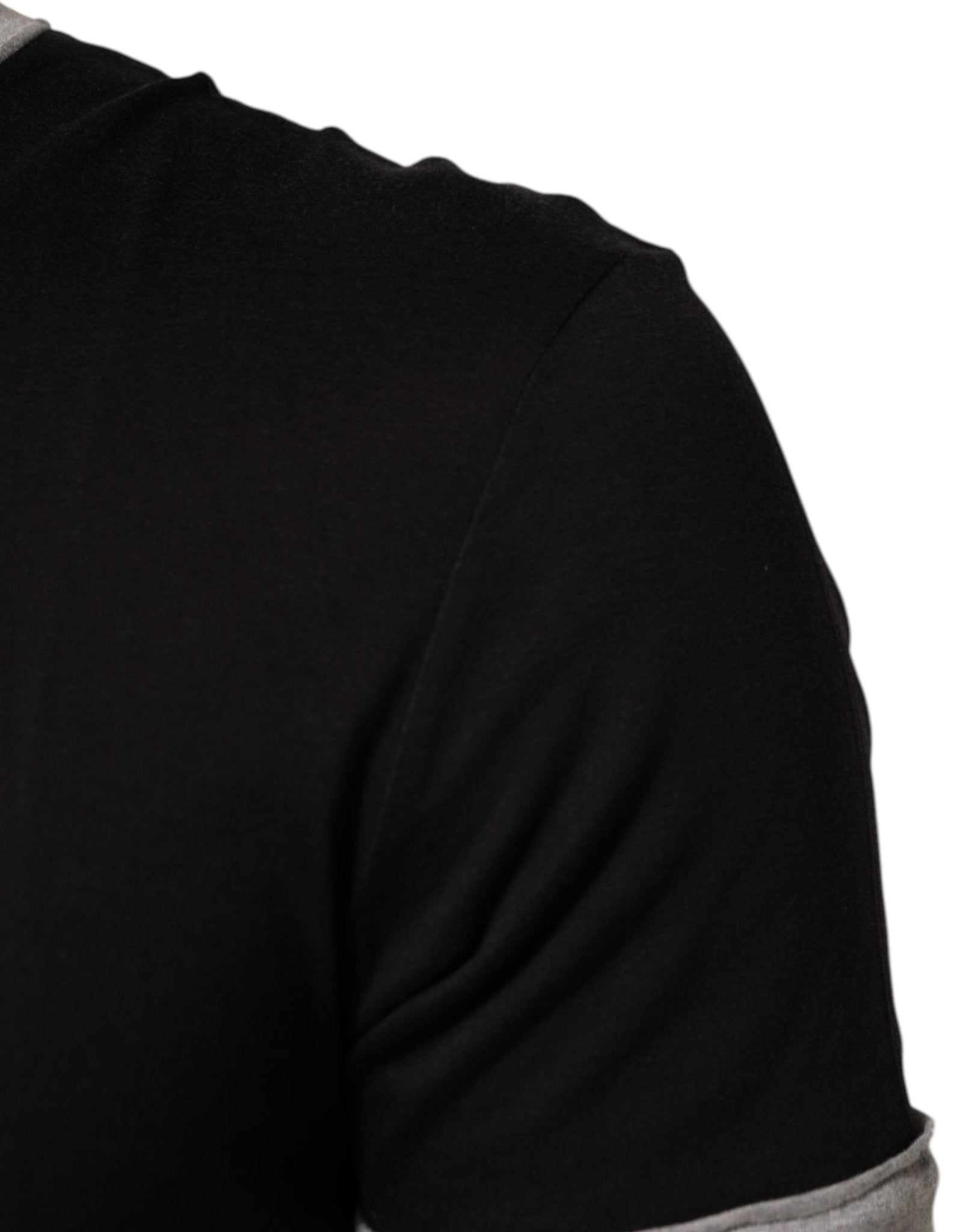 Dolce & Gabbana Black Cotton Logo Print Men Crew Neck T-shirt – IT46 | S par Dolce & Gabbana | Disponible sur Sandy Store ByNet