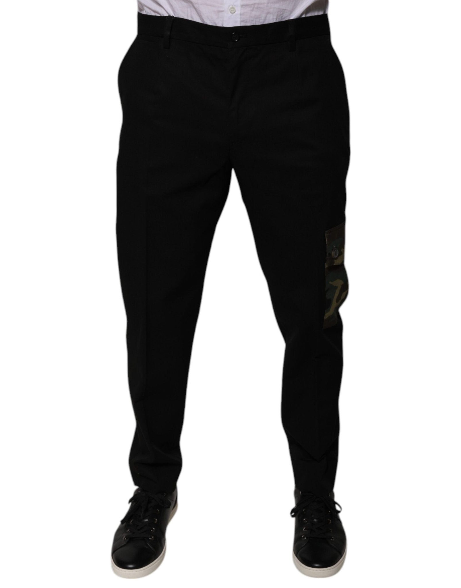 Dolce & Gabbana Black Cotton Men Cargo Casual Pants – IT48 | M par Dolce & Gabbana | Disponible sur Sandy Store ByNet