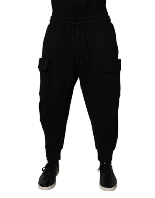 Dolce & Gabbana Black Cotton Men Cargo Jogger Sweatpants Pants – L par Dolce & Gabbana | Disponible sur Sandy Store ByNet