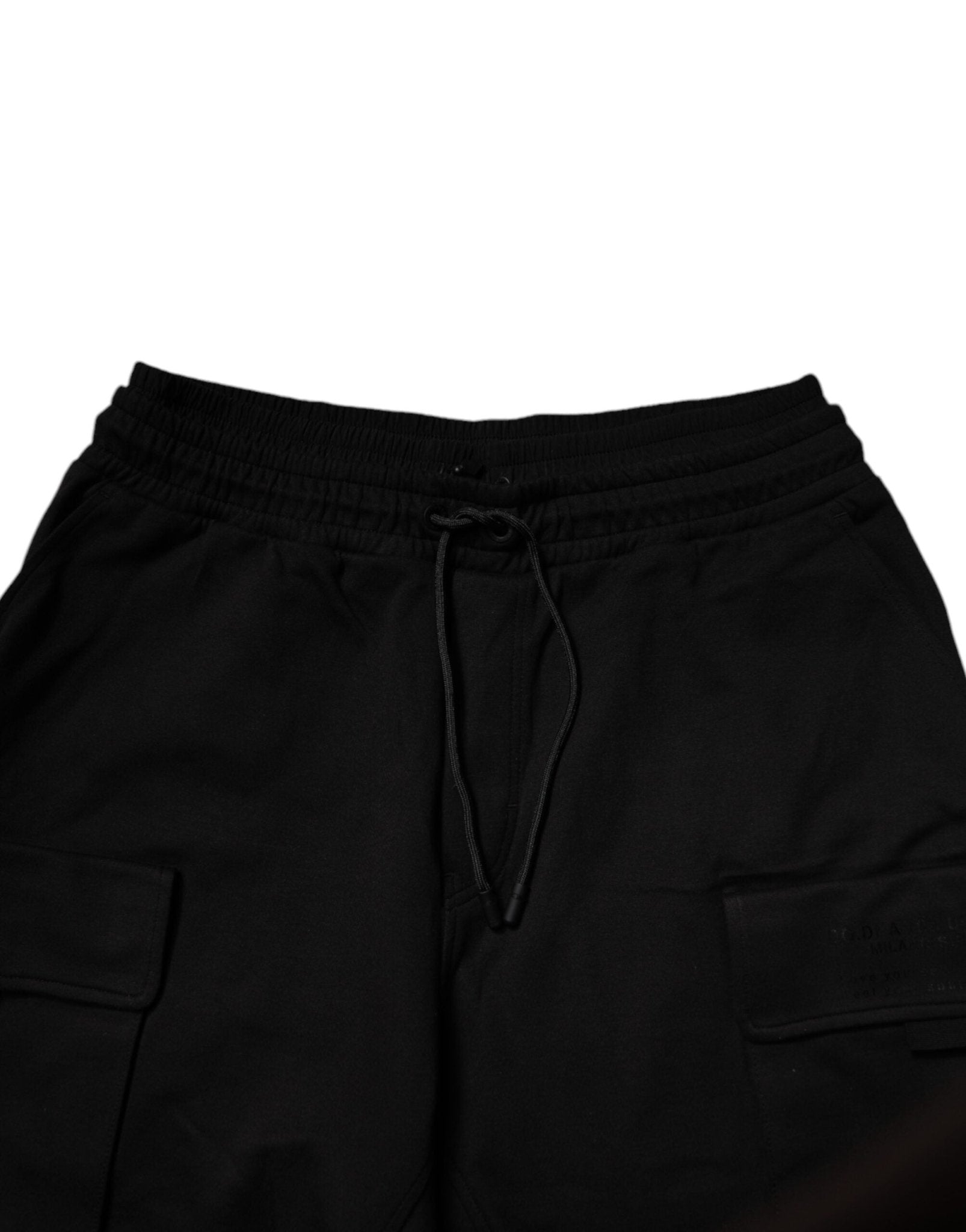 Dolce & Gabbana Black Cotton Men Cargo Jogger Sweatpants Pants - Sandy Store ByNet