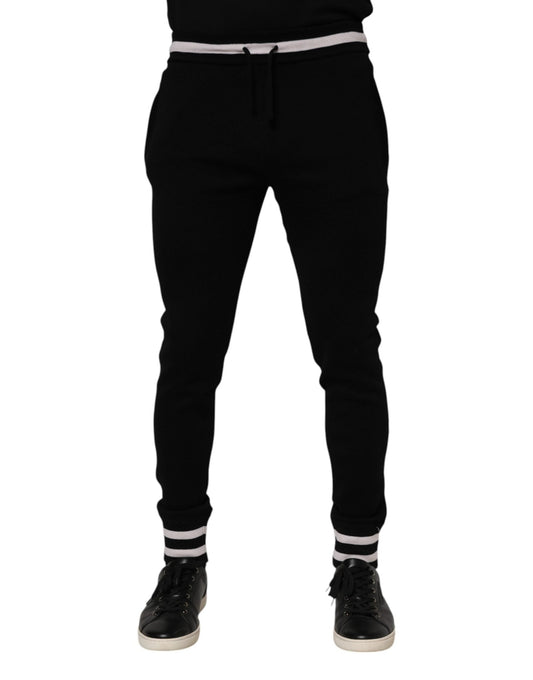 Dolce & Gabbana Black Cotton Men Jogger Sweatpants Pants – IT46 | S par Dolce & Gabbana | Disponible sur Sandy Store ByNet