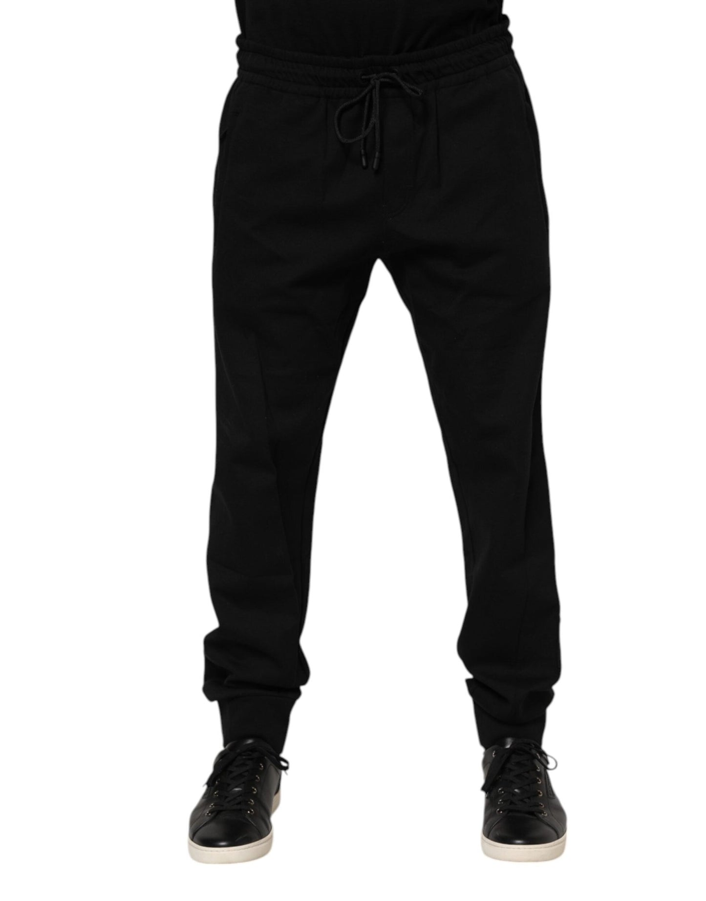 Dolce & Gabbana Black Cotton Men Jogger Sweatpants Pants – IT46 | S par Dolce & Gabbana | Disponible sur Sandy Store ByNet