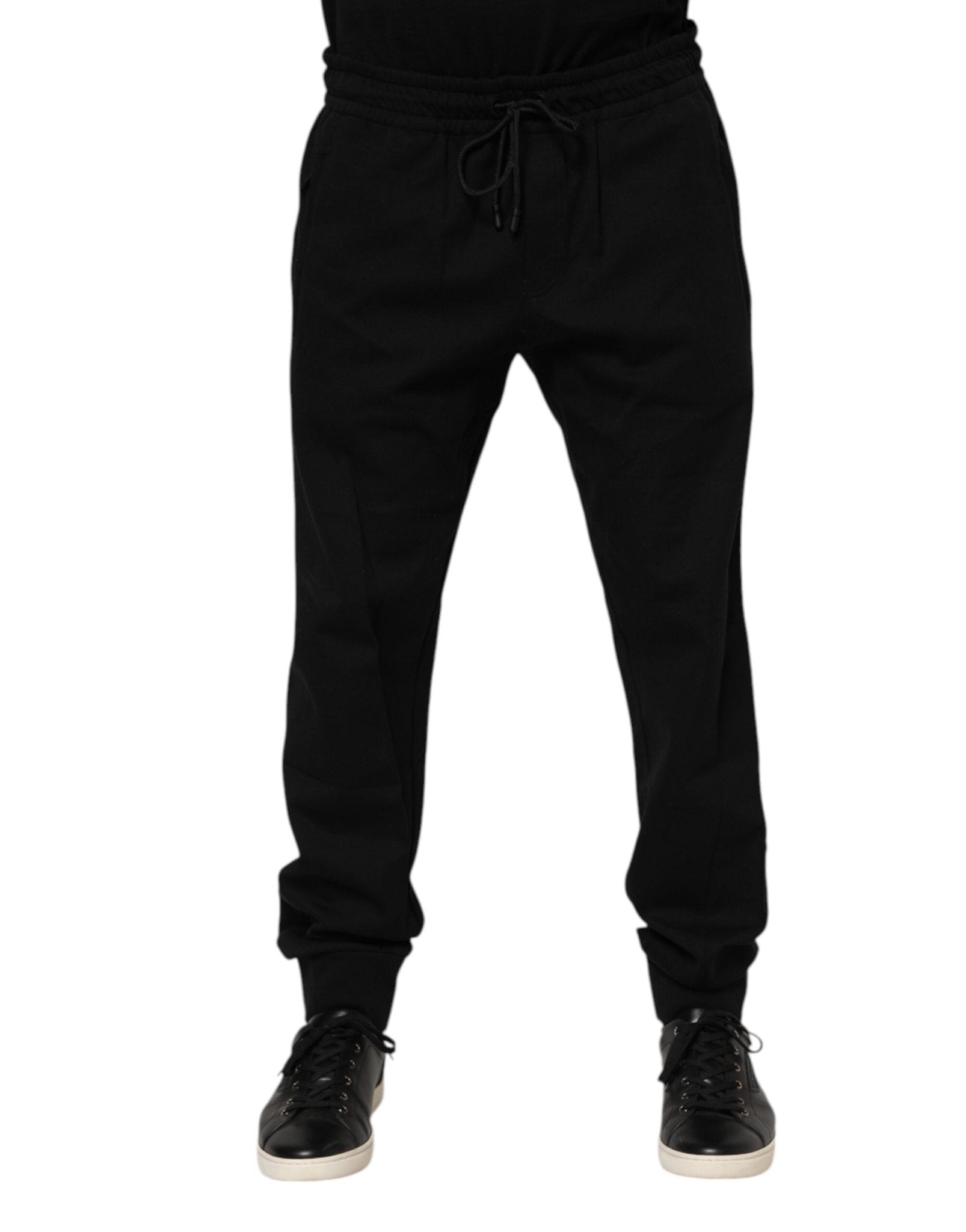 Dolce & Gabbana Black Cotton Men Jogger Sweatpants Pants – IT46 | S par Dolce & Gabbana | Disponible sur Sandy Store ByNet
