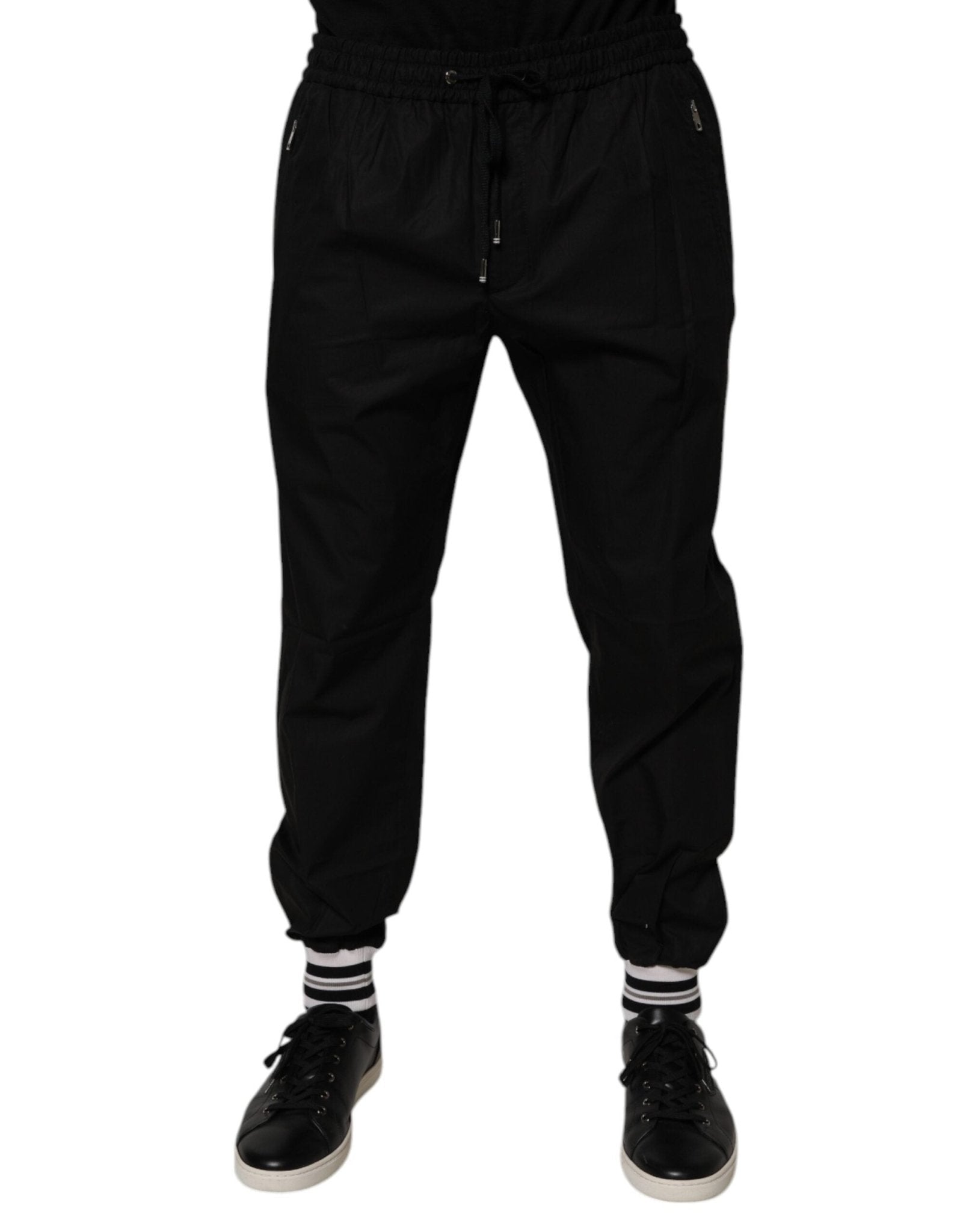 Dolce & Gabbana Black Cotton Men Jogger Sweatpants Pants – IT52 | XL par Dolce & Gabbana | Disponible sur Sandy Store ByNet