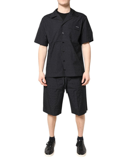 Dolce & Gabbana Black Cotton Men Pajama Set Sleepwear – IT37 | XS par Dolce & Gabbana | Disponible sur Sandy Store ByNet