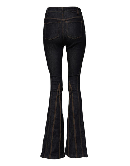 Dolce & Gabbana Black Cotton Mid Waist Bootcut Denim Jeans – IT38 | XS par Dolce & Gabbana | Disponible sur Sandy Store ByNet
