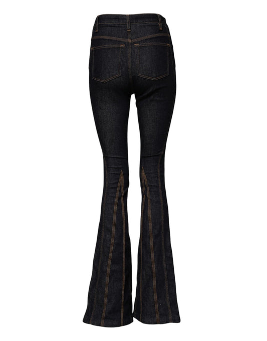 Dolce & Gabbana Black Cotton Mid Waist Bootcut Denim Jeans – IT38 | XS par Dolce & Gabbana | Disponible sur Sandy Store ByNet
