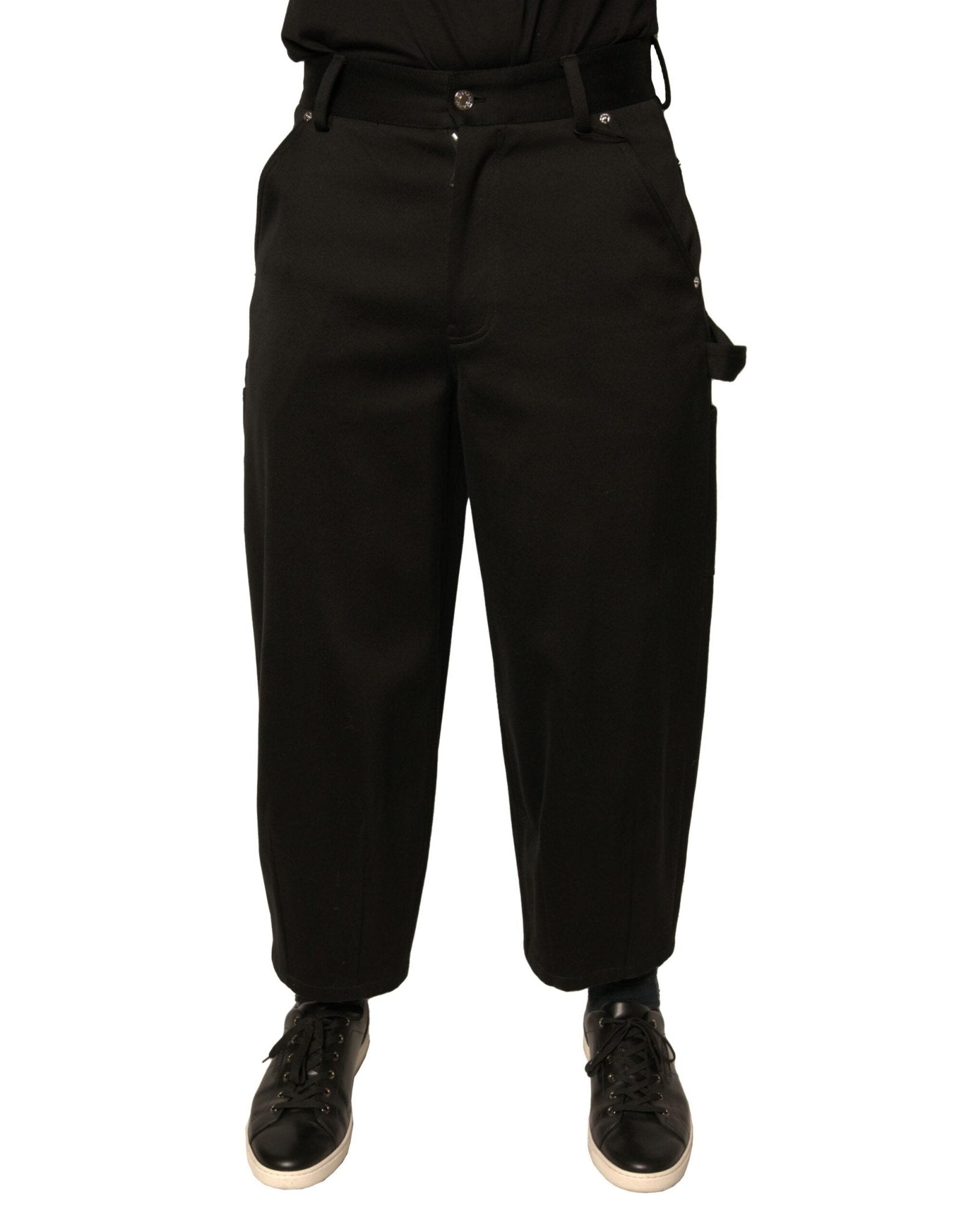 Dolce & Gabbana Black Cotton Mid Waist Cropped Pants – IT44 | XS par Dolce & Gabbana | Disponible sur Sandy Store ByNet