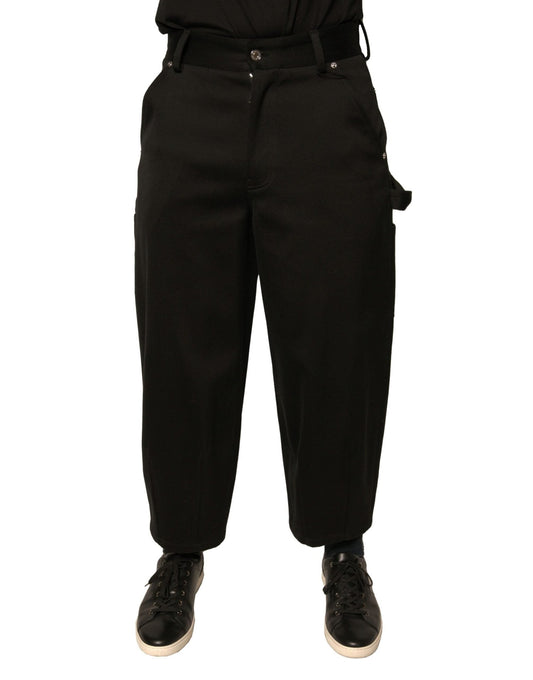 Dolce & Gabbana Black Cotton Mid Waist Cropped Pants – IT44 | XS par Dolce & Gabbana | Disponible sur Sandy Store ByNet