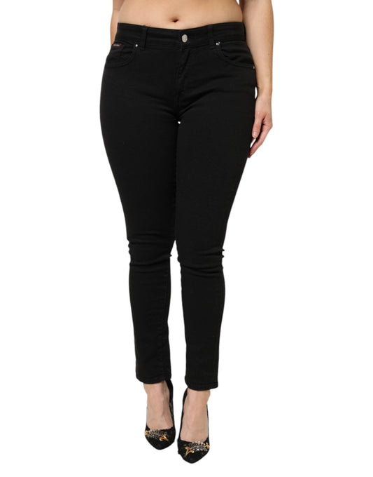 Dolce & Gabbana Black Cotton Mid Waist Denim Jeans – IT42|M par Dolce & Gabbana | Disponible sur Sandy Store ByNet