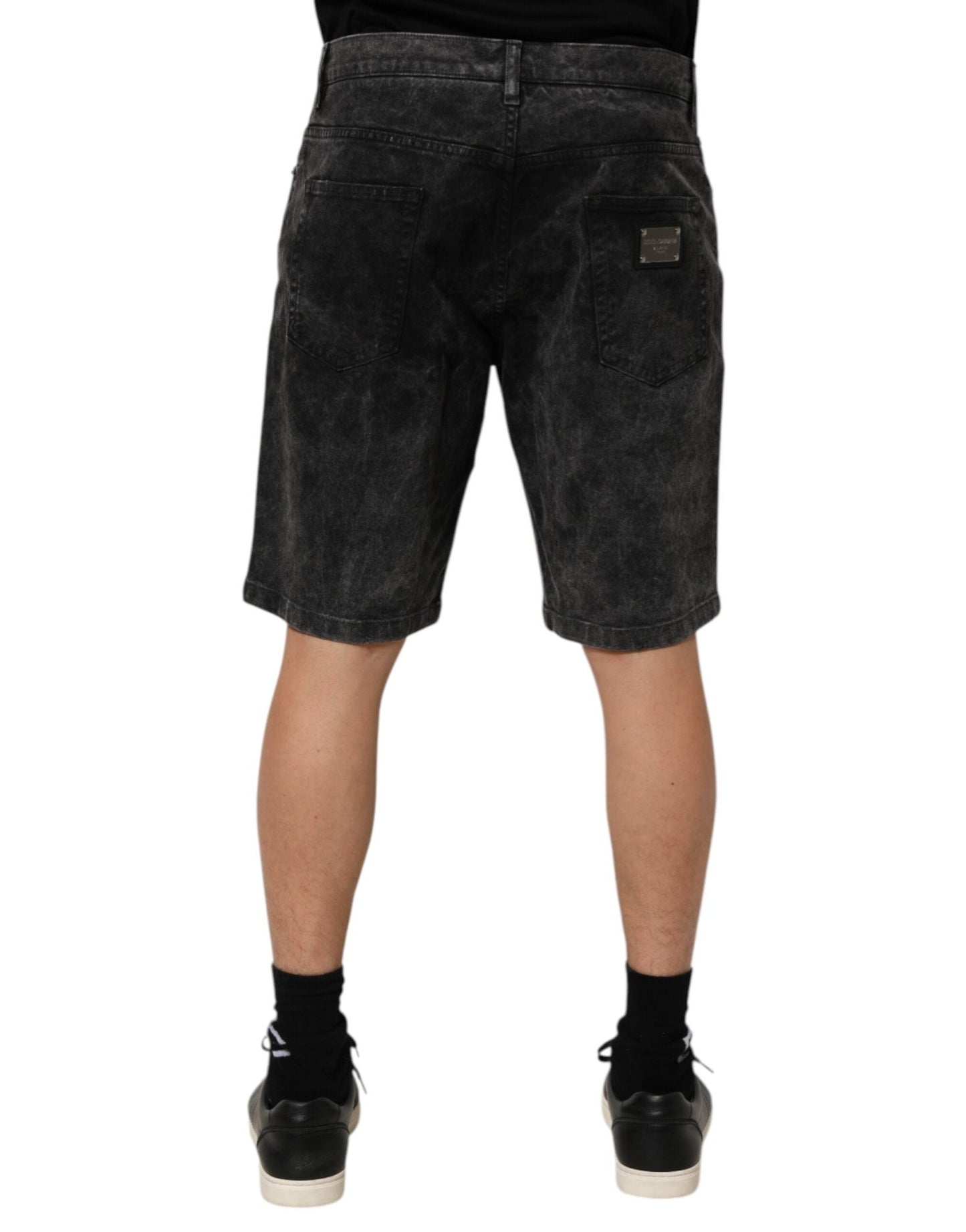 Dolce & Gabbana Black Cotton Mid Waist Denim Men Bermuda Short – IT48 | M par Dolce & Gabbana | Disponible sur Sandy Store ByNet