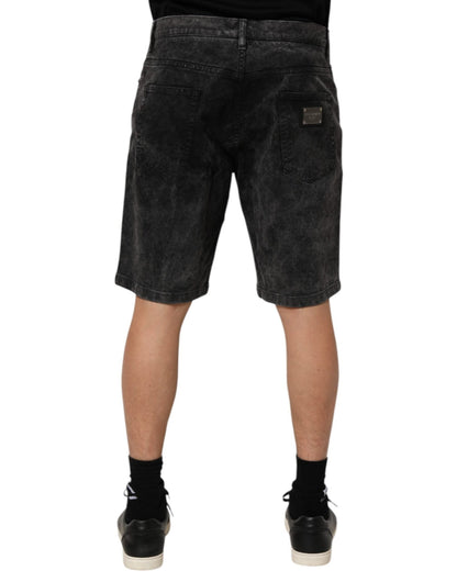 Dolce & Gabbana Black Cotton Mid Waist Denim Men Bermuda Short – IT48 | M par Dolce & Gabbana | Disponible sur Sandy Store ByNet