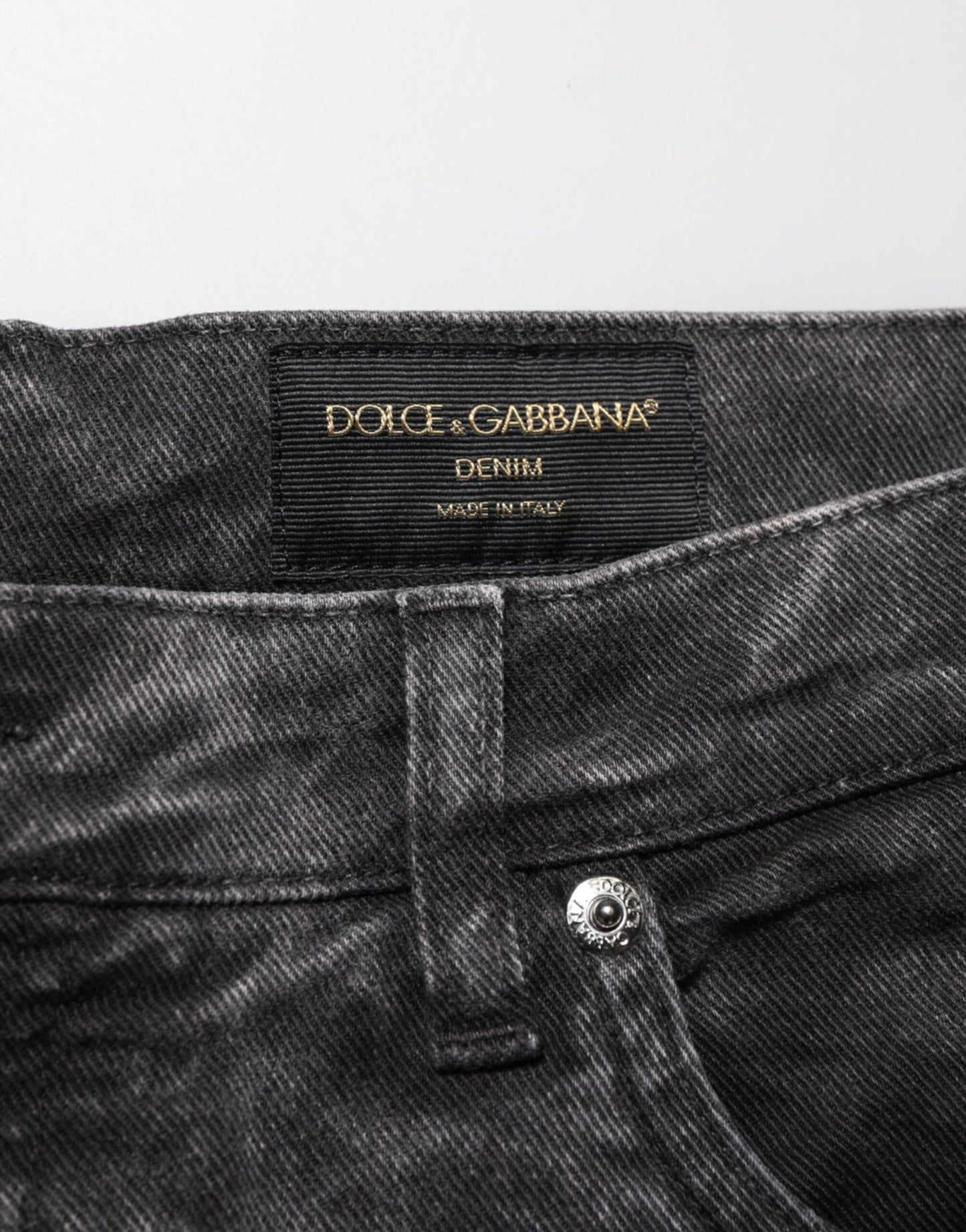 Dolce & Gabbana Black Cotton Mid Waist Denim Men Bermuda Short – IT48 | M par Dolce & Gabbana | Disponible sur Sandy Store ByNet