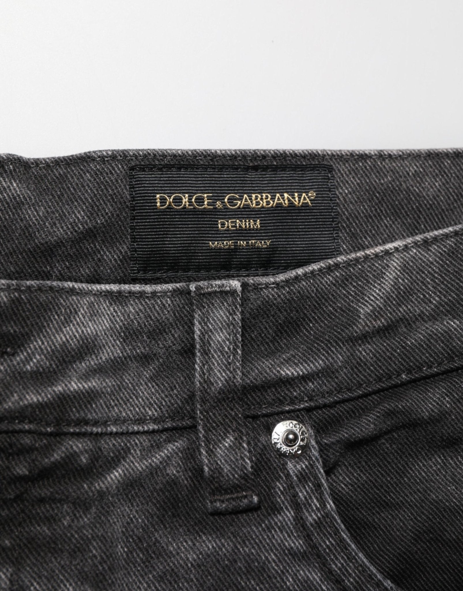 Dolce & Gabbana Black Cotton Mid Waist Denim Men Bermuda Short – IT48 | M par Dolce & Gabbana | Disponible sur Sandy Store ByNet