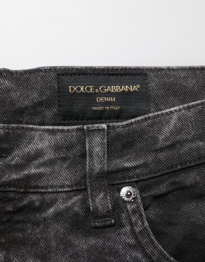 Dolce & Gabbana Black Cotton Mid Waist Denim Men Bermuda Short – IT48 | M par Dolce & Gabbana | Disponible sur Sandy Store ByNet