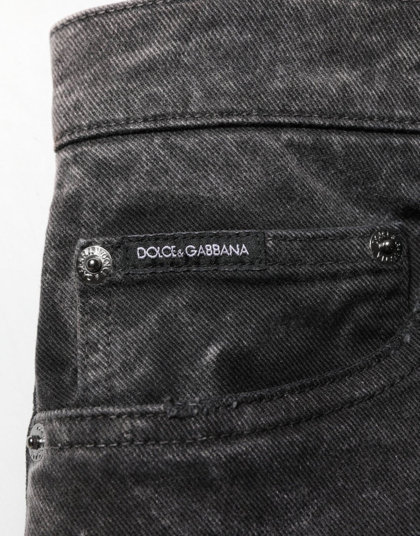 Dolce & Gabbana Black Cotton Mid Waist Denim Men Bermuda Short – IT48 | M par Dolce & Gabbana | Disponible sur Sandy Store ByNet