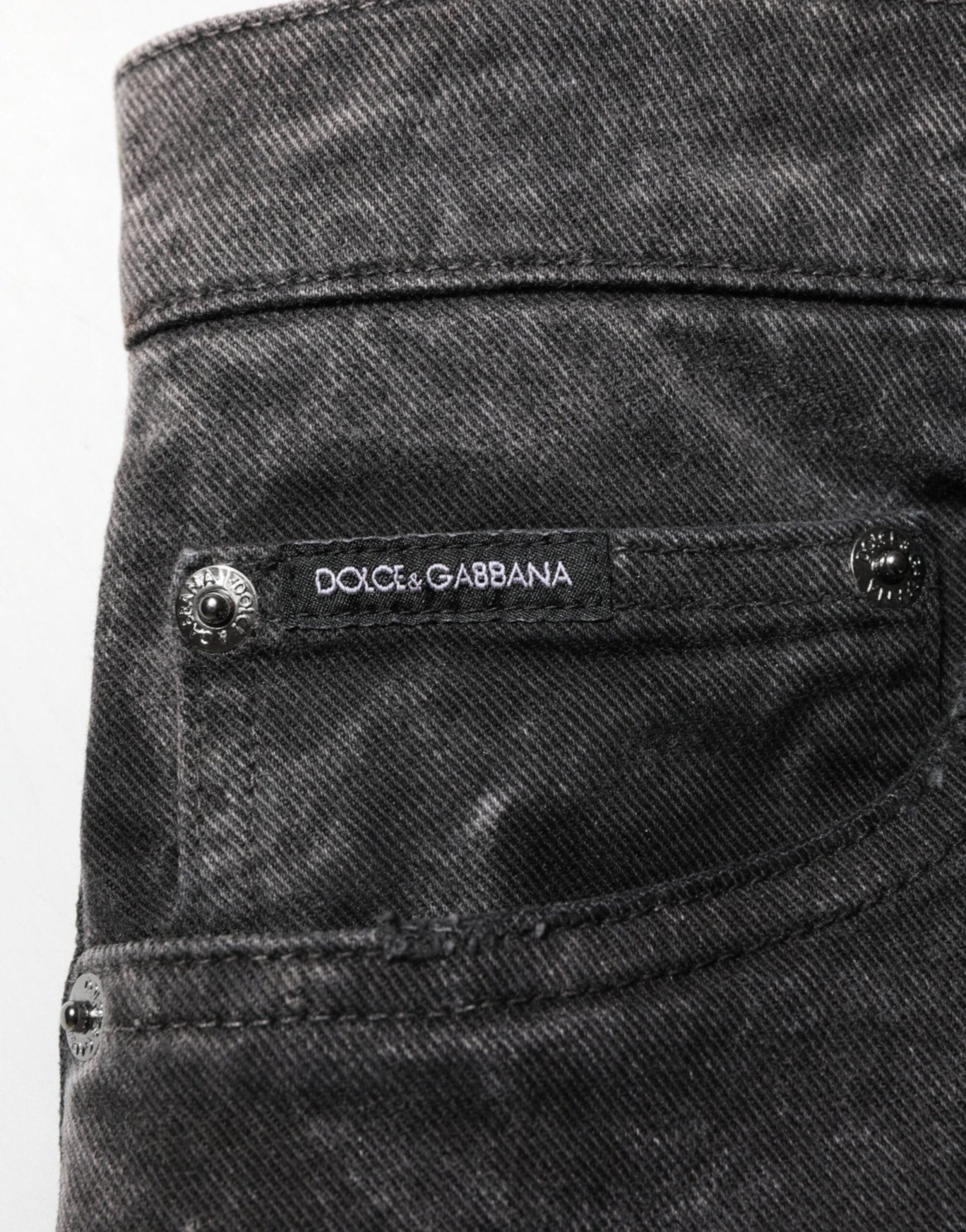 Dolce & Gabbana Black Cotton Mid Waist Denim Men Bermuda Short – IT48 | M par Dolce & Gabbana | Disponible sur Sandy Store ByNet