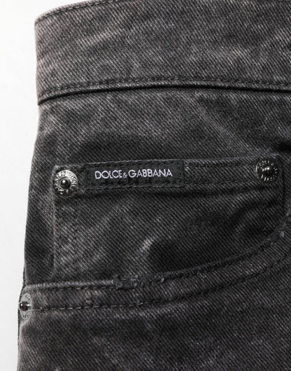Dolce & Gabbana Black Cotton Mid Waist Denim Men Bermuda Short – IT48 | M par Dolce & Gabbana | Disponible sur Sandy Store ByNet