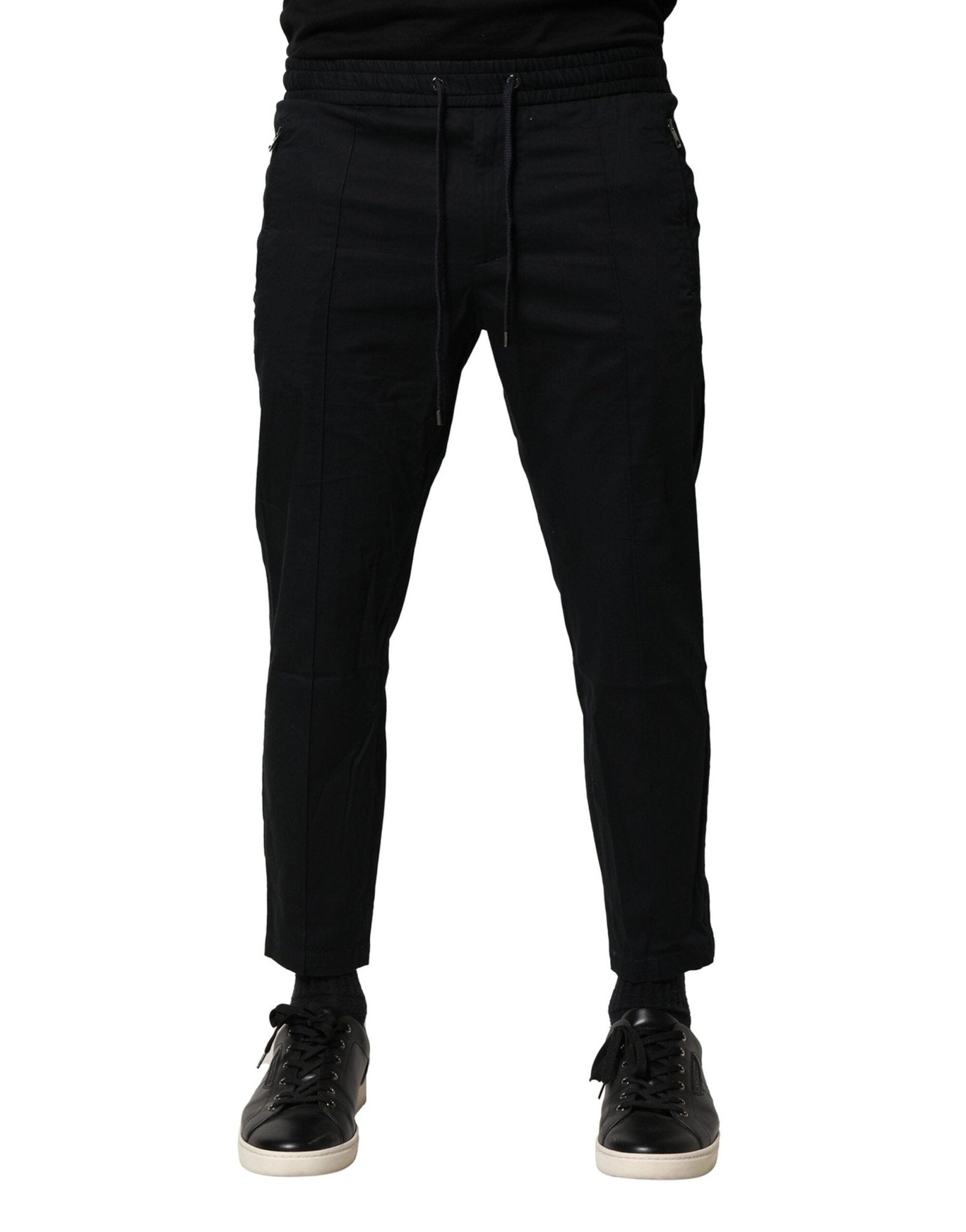 Dolce & Gabbana Black Cotton Mid Waist Jogger Pants – IT46 | S par Dolce & Gabbana | Disponible sur Sandy Store ByNet