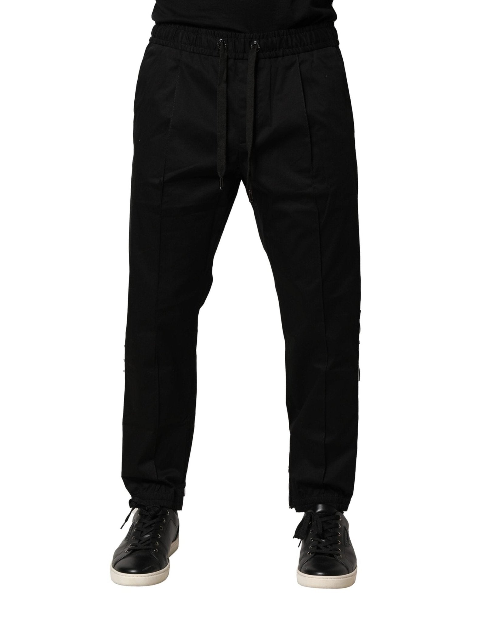 Dolce & Gabbana Black Cotton Mid Waist Jogger Pants – IT50 | L par Dolce & Gabbana | Disponible sur Sandy Store ByNet