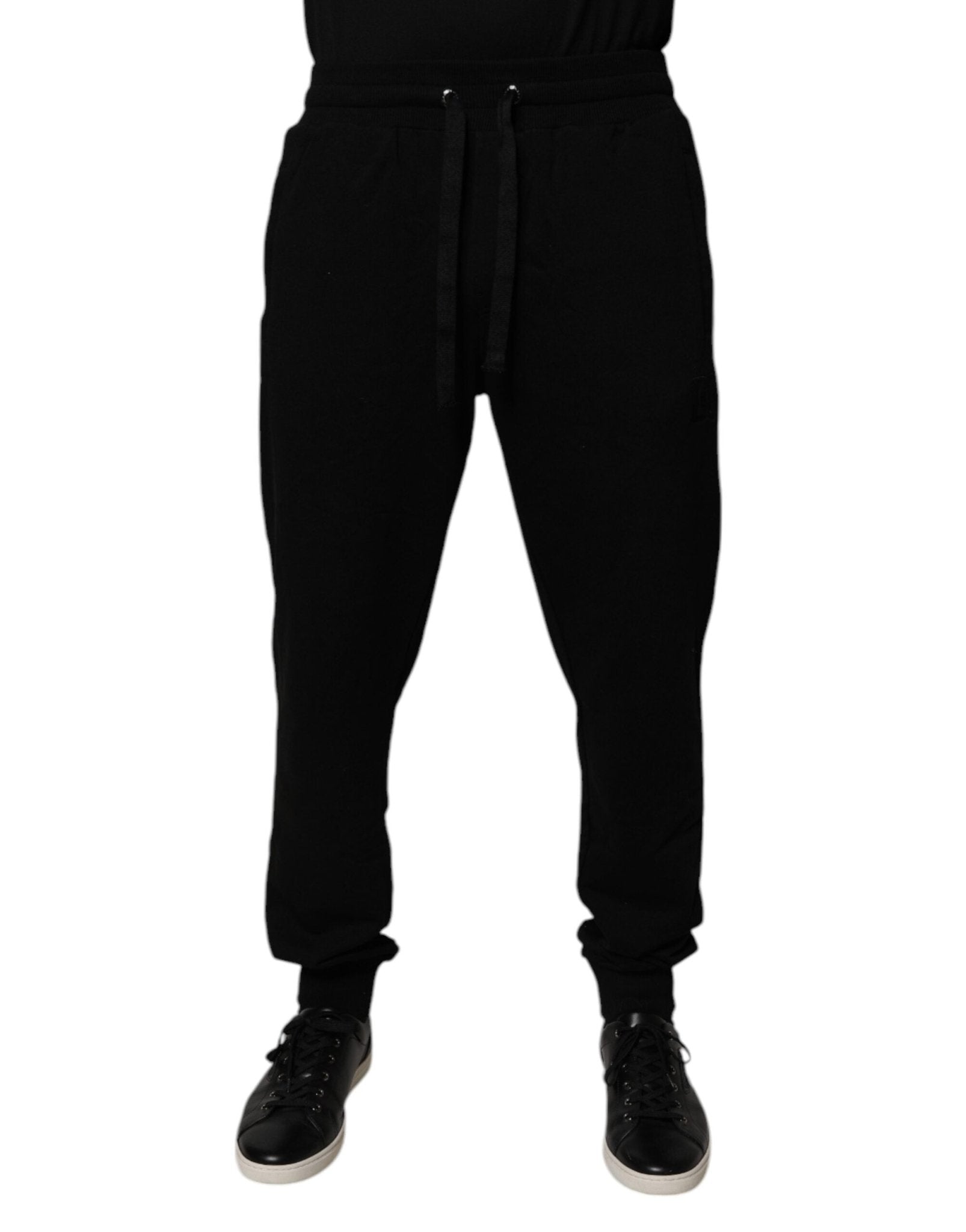 Dolce & Gabbana Black Cotton Mid Waist Jogger Sweatpants Pants – IT48 | M par Dolce & Gabbana | Disponible sur Sandy Store ByNet