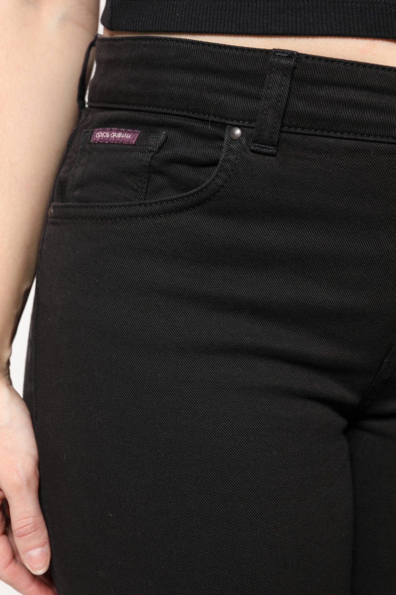 Dolce & Gabbana Black Cotton Mid Waisted Skinny Denim Jeans - Sandy Store ByNet