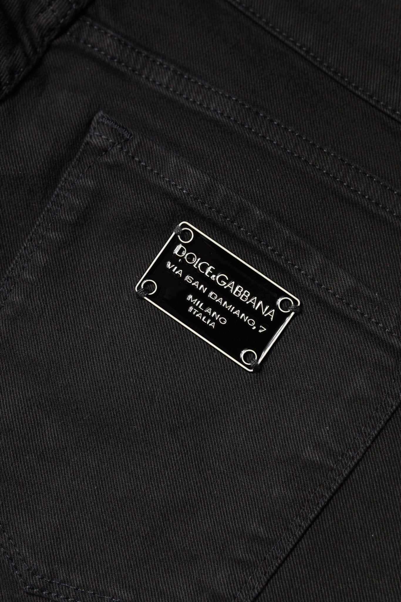 Dolce & Gabbana Black Cotton Mid Waisted Skinny Denim Jeans - Sandy Store ByNet