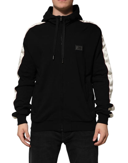 Dolce & Gabbana Black Cotton Plaque Track Cardigan Sweater – IT44 | XS par Dolce & Gabbana | Disponible sur Sandy Store ByNet