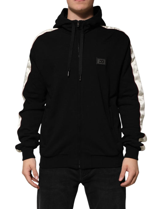 Dolce & Gabbana Black Cotton Plaque Track Cardigan Sweater – IT44 | XS par Dolce & Gabbana | Disponible sur Sandy Store ByNet