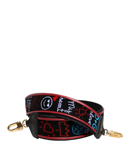 Dolce & Gabbana Black Cotton Printed Women Bag Accessory Shoulder Strap – par Dolce & Gabbana | Disponible sur Sandy Store ByNet