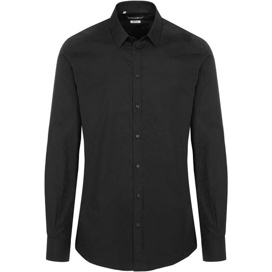 Dolce & Gabbana Black Cotton Shirt - Sandy Store ByNet
