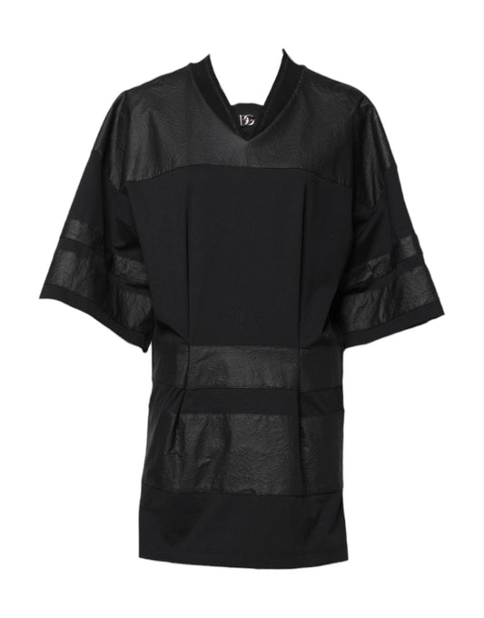 Dolce & Gabbana Black Cotton Short Sleeves V - neck T-shirt – IT40|S par Dolce & Gabbana | Disponible sur Sandy Store ByNet