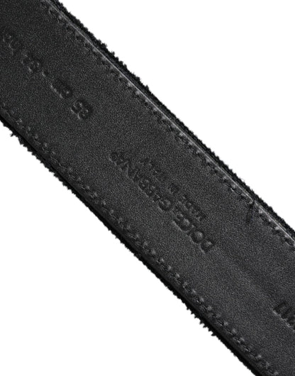 Dolce & Gabbana Black Cotton Silver Tone Metal Buckle Belt - Sandy Store ByNet