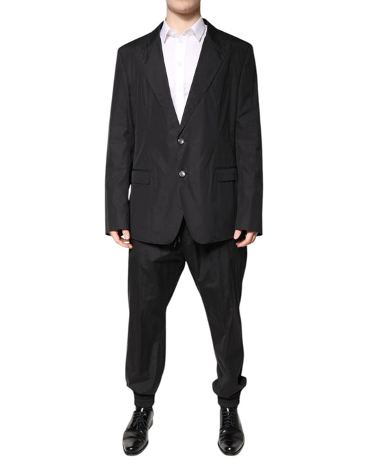 Dolce & Gabbana Black Cotton Single Breasted 2 Piece Suit – IT58 | 3XL par Dolce & Gabbana | Disponible sur Sandy Store ByNet