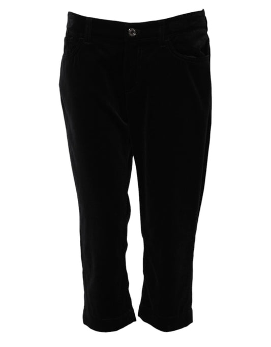 Dolce & Gabbana Black Cotton Skinny Capri Cropped Denim Jeans – IT42|M par Dolce & Gabbana | Disponible sur Sandy Store ByNet
