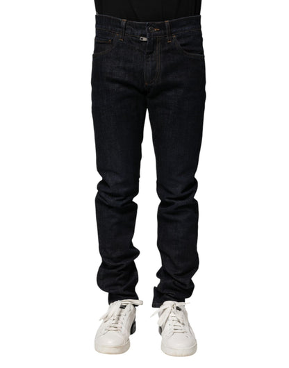 Dolce & Gabbana Black Cotton Skinny Denim Men Jeans – IT46 | S par Dolce & Gabbana | Disponible sur Sandy Store ByNet