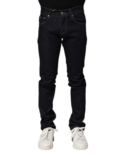 Dolce & Gabbana Black Cotton Skinny Men Denim Jeans – IT44 | XS par Dolce & Gabbana | Disponible sur Sandy Store ByNet