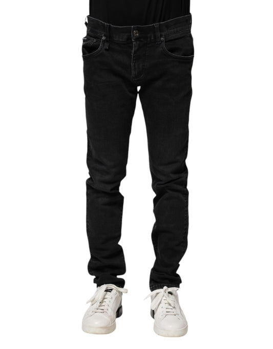 Dolce & Gabbana Black Cotton Skinny Men Denim Jeans – IT46 | S par Dolce & Gabbana | Disponible sur Sandy Store ByNet