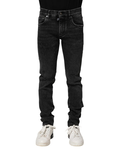 Dolce & Gabbana Black Cotton Skinny Men Denim Jeans – IT46 | S par Dolce & Gabbana | Disponible sur Sandy Store ByNet