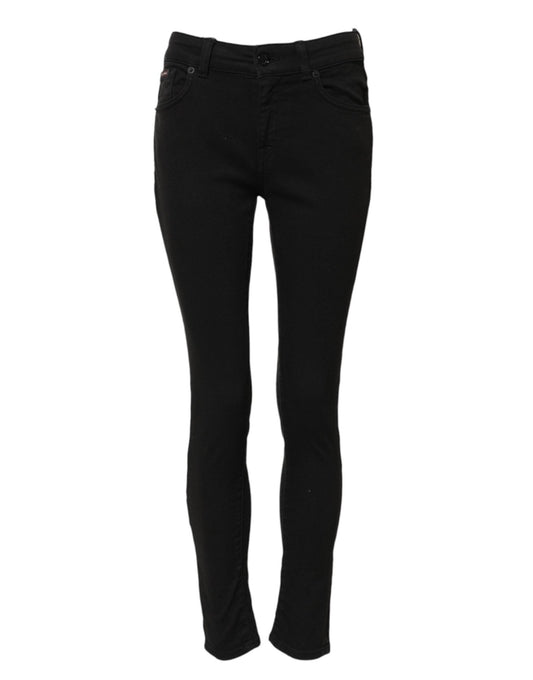 Dolce & Gabbana Black Cotton Skinny Mid Waist Denim Jeans – IT38 | XS par Dolce & Gabbana | Disponible sur Sandy Store ByNet